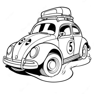 Page A Colorier Herbie Qui Roule Vite 51655-43013