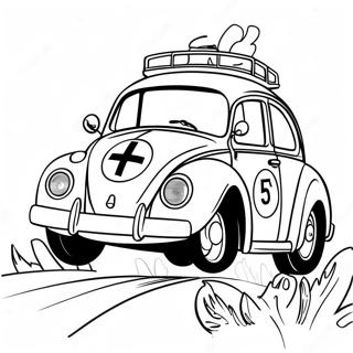 Page A Colorier Herbie Qui Roule Vite 51655-43015