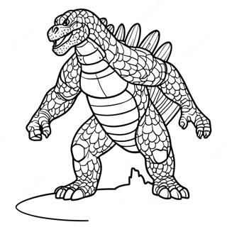 Page A Colorier Godzilla 2000 51664-43018