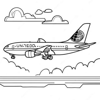 United Airlines Page A Colorier 51714-43066