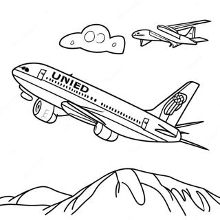 United Airlines Page A Colorier 51714-43068