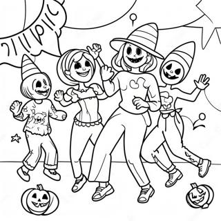 Page A Colorier De La Fete Dansante Dhalloween 51754-43091