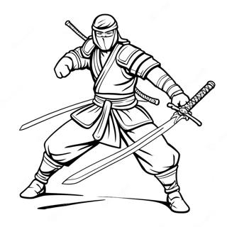 Page A Colorier Du Ninja Avec Une Epee 51764-43099