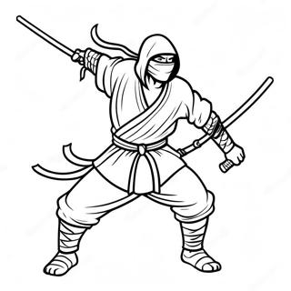 Page A Colorier Du Ninja Furtif Avec Un Katana 51765-43103