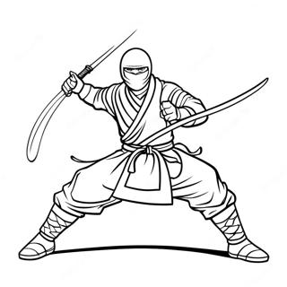 Page A Colorier Du Ninja Furtif Avec Un Katana 51765-43104