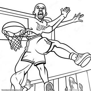 Page A Colorier De Kareem Abdul Jabbar Dunkant Au Basket 51805-43132