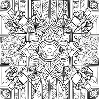 Page A Colorier De Motifs Geometriques Art Deco 51854-43170