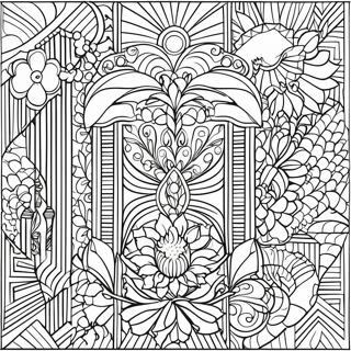 Page A Colorier De Motifs Geometriques Art Deco 51854-43171