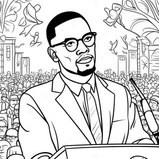 Page A Colorier Du Discours Inspirant De Malcolm X 51895-43205