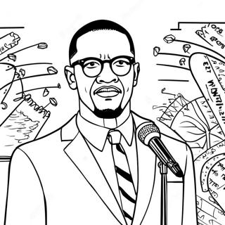 Page A Colorier Du Discours Inspirant De Malcolm X 51895-43207