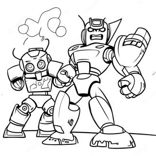 Page A Colorier De Ratchet Combattant Des Robots Malefiques 51925-43229