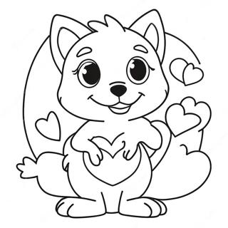 Page A Colorier De Bluey Pour La Saint Valentin 5192-4163