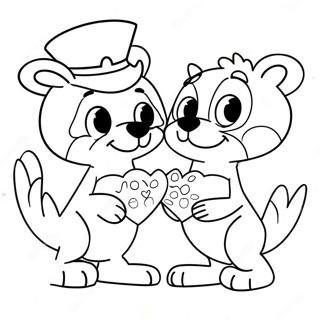 Page A Colorier De Laventure De Bluey Et Bingo Pour La Saint Valentin 5193-4166