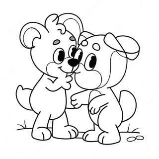 Page A Colorier De Laventure De Bluey Et Bingo Pour La Saint Valentin 5193-4168