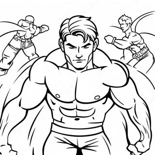 Page A Colorier De Beaux Garcons Muscles En Action 51986-43270