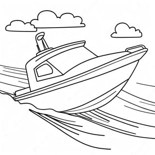 Bateau De Pêche Pages À Colorier