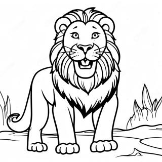 Page A Colorier Lion Rugissant 52055-43324