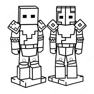 Page A Colorier Armure Minecraft 52065-43331