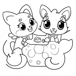 Page A Colorier Amis Jewelpet Mignons 52086-43358