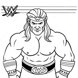 Page A Colorier Wwe Avec Bord Epais 52195-43448