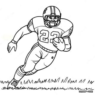 Page A Colorier De Barry Sanders En Pose Daction 52216-43434