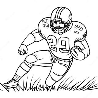 Page A Colorier De Barry Sanders En Pose Daction 52216-43435