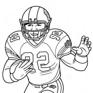 Page A Colorier De Barry Sanders En Pose Daction 52216-43436