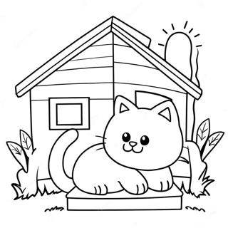 Page A Colorier De La Maison Des Chats 52256-43475