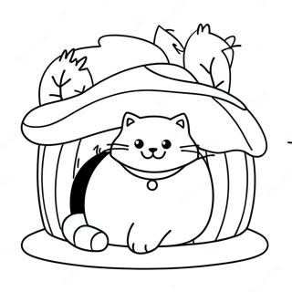 Page A Colorier De La Maison Confortable Des Chats 52257-43478