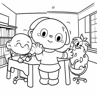 Page A Colorier De Salle De Classe Prescolaire Mignonne 52317-43521