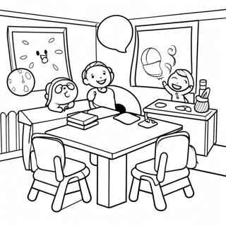 Page A Colorier De Salle De Classe Prescolaire Mignonne 52317-43522