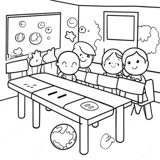 Page A Colorier De Salle De Classe Prescolaire Mignonne 52317-43523