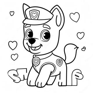 Page A Colorier De Saint Valentin De Paw Patrol 52346-43546