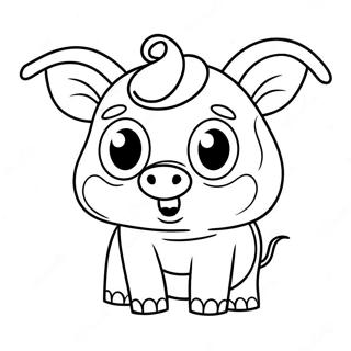 Page A Colorier Personnage Piggy Kraxicorde 52387-43580