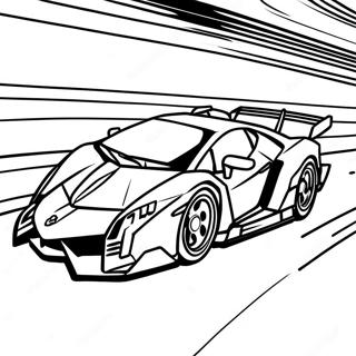 Page A Colorier Lamborghini Veneno En Course Sur Piste 52417-43607