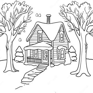 Page A Colorier De Maison Dhiver 52476-43634