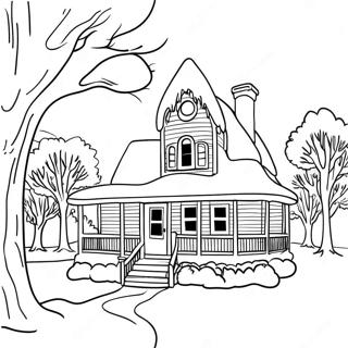 Page A Colorier De Maison Dhiver 52476-43635