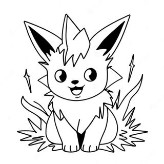 Page A Colorier De Jolteon Avec Des Etincelles Electriques 52497-43669