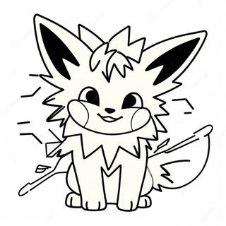 Page A Colorier De Jolteon Avec Des Etincelles Electriques 52497-43671