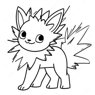 Page A Colorier De Jolteon Avec Des Etincelles Electriques 52497-43672