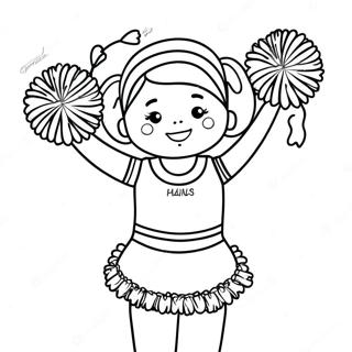 Page A Colorier Cheerleader Avec Des Pompons 52567-43733