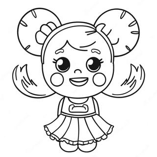 Page A Colorier Cheerleader Avec Des Pompons 52567-43734