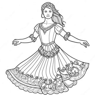 Page A Colorier Dun Danseur Irlandais Traditionnel En Costume 52597-43745