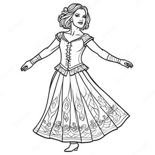 Page A Colorier Dun Danseur Irlandais Traditionnel En Costume 52597-43747