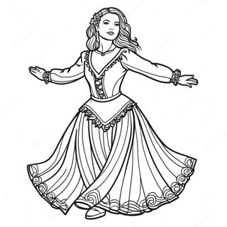 Page A Colorier Dun Danseur Irlandais Traditionnel En Costume 52597-43748