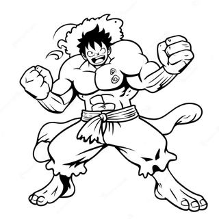 Page A Colorier De Luffy Gear 4 Snakeman 52626-43770