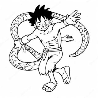 Page A Colorier De Luffy Dans Une Pose Dynamique De Snakeman 52627-43773