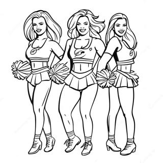 Page A Colorier Des Cheerleaders Des Miami Dolphins 5263-4221