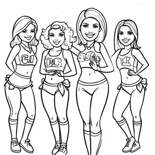 Page A Colorier Des Cheerleaders Des Miami Dolphins 5263-4222