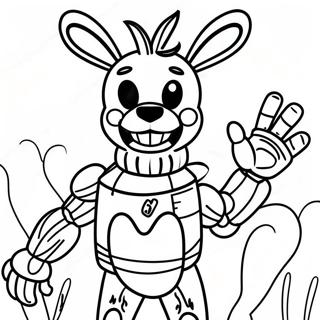 Page A Colorier De Springtrap Dans Une Pose Effrayante 52647-43786